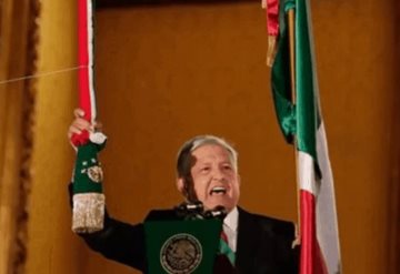 AMLO dio su primer Grito de Independencia