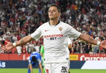 Chicharito marca su primer gol en LaLiga con el Sevilla