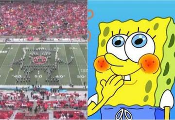 ¿Están listos chicos? Así se vivió el mejor homenaje a Bob Esponja en un partido de futbol americano