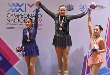 Patinaje artístico sobre hielo Bronce nacional de Fátima Argáez