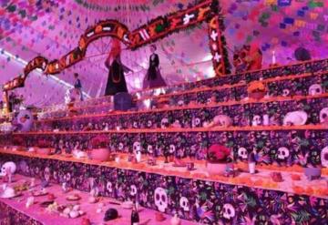 ¡Nuevo récord Guinness! tienen en Hidalgo la ofrenda de día de muertos más grande del mundo