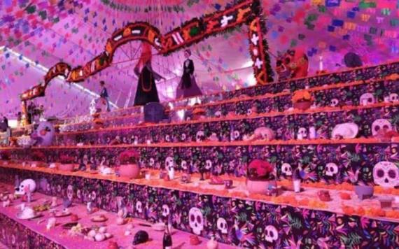 ¡Nuevo récord Guinness! tienen en Hidalgo la ofrenda de día de muertos más grande del mundo