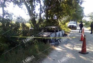 Encuentran cuerpos y auto calcinado en Macuspana