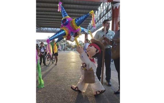 Realizan concurso de piñatas navideñas en Cunduacán