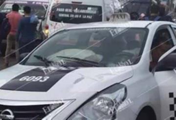 Diablero es atropellado por radio taxi en Villahermosa