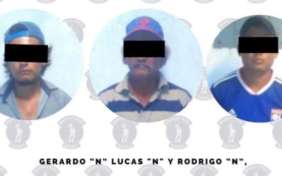 Detienen a 3 hombres por presunto robo a casa en Río Viejo, en el municipio de Centro