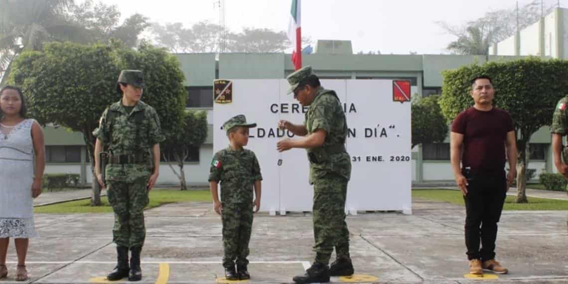 Niño es Soldado por un día del 57 Batallón de Infantería en Cárdenas