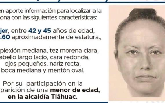 Publican retrato hablado de la mujer vende papitas que presuntamente se llevó a Fátima