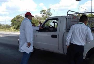 Refuerzan cercos sanitarios fronterizos entre Tabasco y Campeche