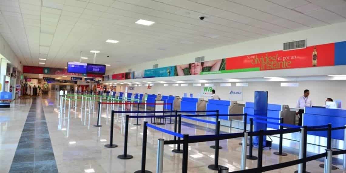 Así luce el Aeropuerto de Villahermosa por contingencia sanitaria en Tabasco