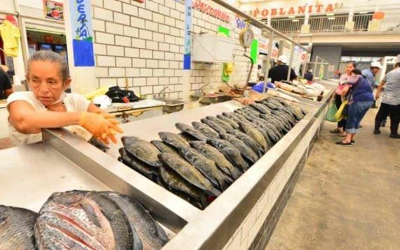 Incrementaron ventas de pescados y mariscos este fin de semana en el mercado Pino Suárez