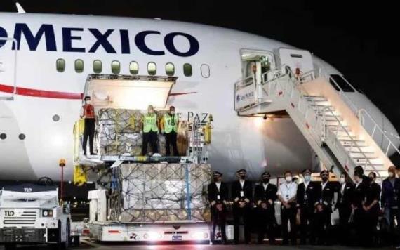Tercer avión con insumos médicos de China aterrizará por la noche en México