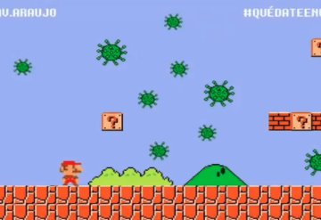 Mario Bros combate al Covid-19 y te pide quédate en casa