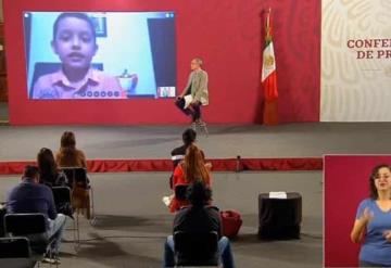 Niño tabasqueño participa en la dinámica Pregúntale al Dr. Gatell