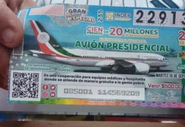 Agotan boletos de ‘rifa’ del avión presidencial