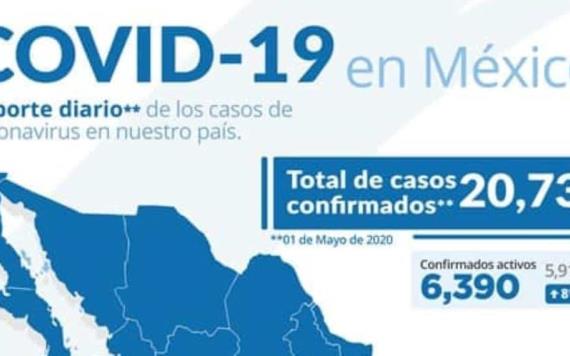 Actualización diaria de los casos de COVID-19 en México