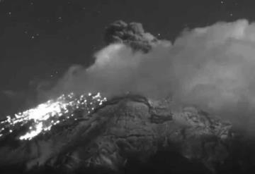 Registra el Popocatépetl explosión de ceniza y gases