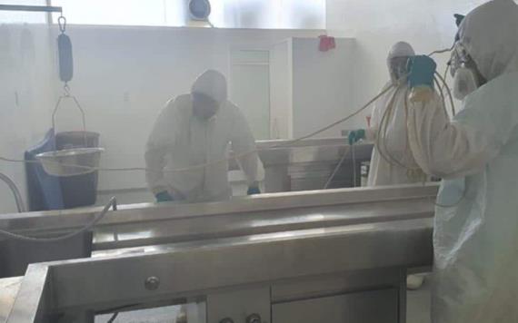 Aplican sanitización en las áreas forenses y laboratorios de la FGE Tabasco
