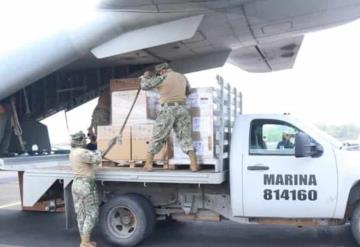 Llega a Tabasco avión con ventiladores mecánicos y monitores para atender pacientes de COVID-19