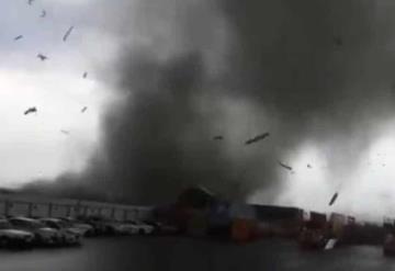 Tornado causa destrozos en Nuevo León