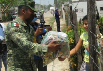 Ejército Mexicano repartió 2 mil 264 despensas en Tenosique