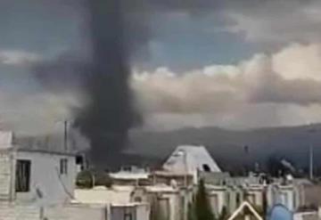 Graban tornado de agua en Ciudad Serdán, Puebla