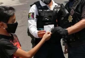 Pequeño de 9 años le agradece en una carta a policías por su trabajo durante pandemia