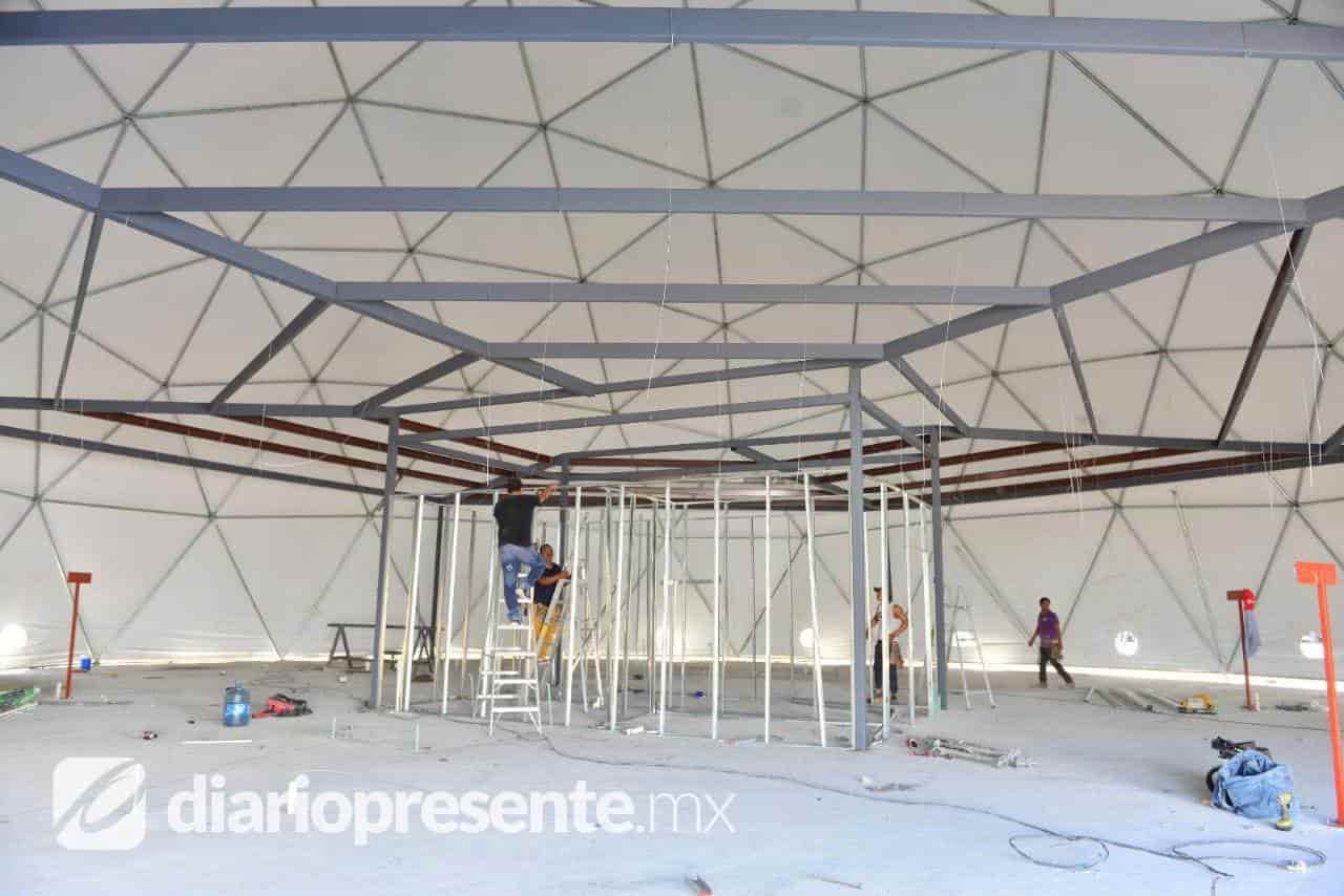 Casi lista la burbuja hospitalaria del Parque Tabasco