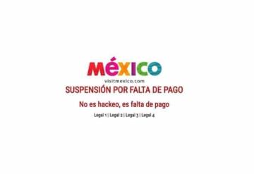 ¡Se les olvido el pago!  Página turística de México sin servicio