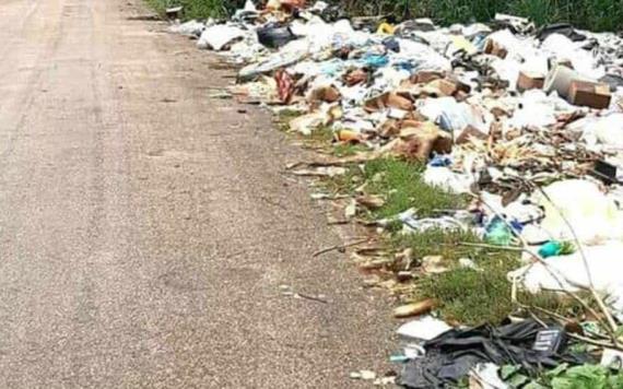 ¡Lamentable! Usan como basureros carreteras en Campeche