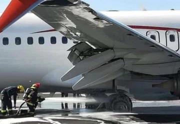 Terrible accidente, rayo impacta avión de aeroméxico y deja heridos