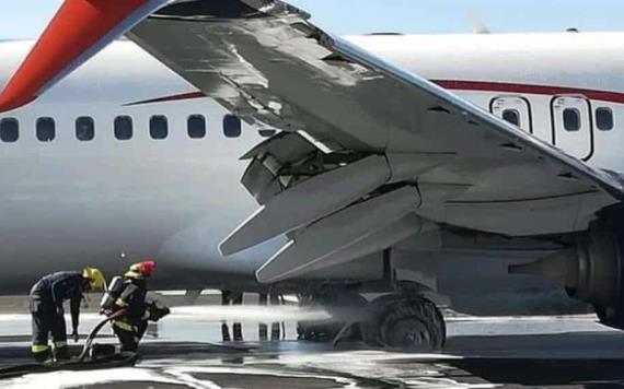 Terrible accidente, rayo impacta avión de aeroméxico y deja heridos