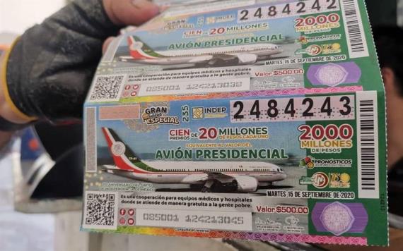 Se han vendido el 63.58% de cachitos para el sorteo del Avión Presidencial