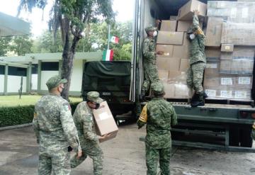 Arriba a Tabasco 4 toneladas de material de protección personal, insumos y equipo médico