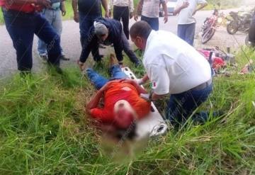 Motociclista se accidenta en vado de Jalapa 