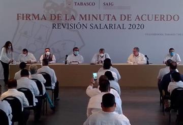 Firman minuta de acuerdo de revisión salarial 2020