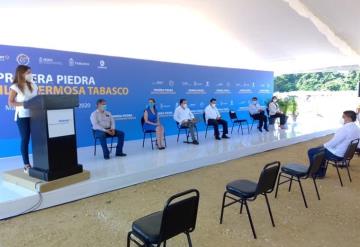 Colocan primera piedra del Centro de Distribución Walmart Villahermosa