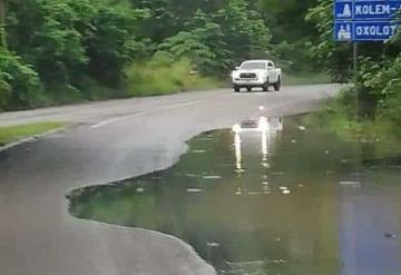 Se forma vado en glorieta de Jalapa