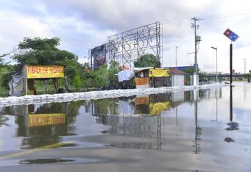 Filtraciones en la zona de Guayabal por el río Grijalva