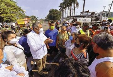 Adán Augusto supervisa zona de afectaciones