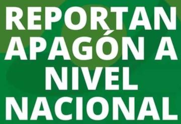 Se registra mega apagón en el país