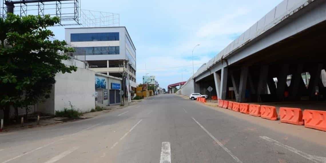 Así se encuentran las principales avenidas este primero de enero del 2021 en Villahermosa