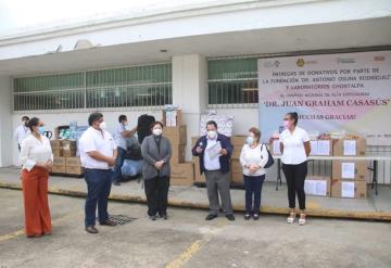 Fundación Antonio Osuna y laboratorios Chontalpa, hacen donativo al hospital Juan Graham