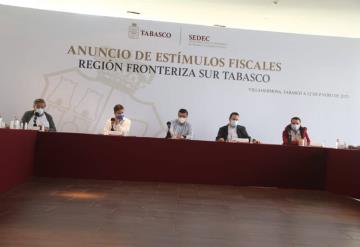 Llevan a cabo el anuncio de estímulos fiscales región fronteriza sur Tabasco