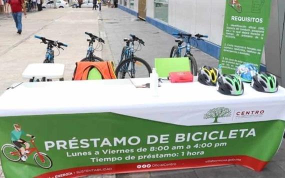 Reubican servicio de préstamo de bicicletas al público, del parque La Choca a la zona luz