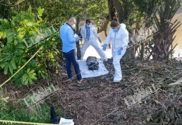 Hallan restos humanos envueltos con cinta industrial en la ranchería Estanzuela