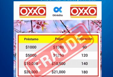 ¡Alerta! OKréditos está utilizando la imagen de las tiendas OXXO para ofertar créditos