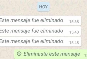 Borrar un mensaje en WhatsApp podría no funcionar como quieres