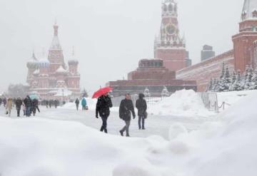 Nevadas en Moscú se convierten en unas de las más fuertes en la historia