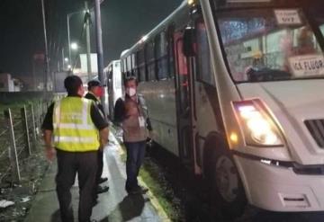 Realizan operativo a transporte público para que respeten las medidas sanitarias contra el COVID-19